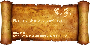 Malatidesz Zamfira névjegykártya